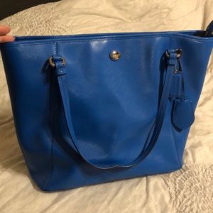 Bright blue Coach purse